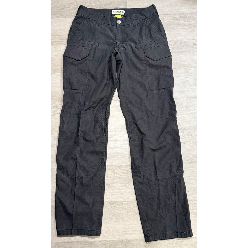First Tactical Cargo Pants Women's Size 10 Tall Black Mid Rise Canvas Workwear
